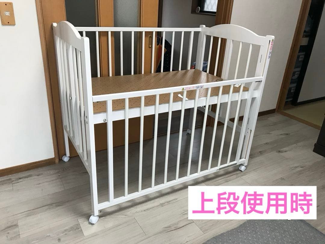 ベビーベッド スリーピー 折りたたみ ワンタッチハイベッドパル ホワイト