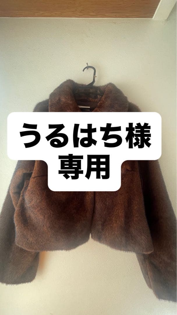 ジャケット・アウター Knuth Marf point collar fur coat/brown