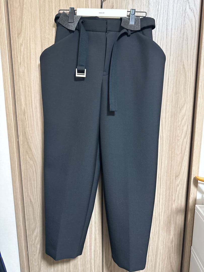 【定価以下】Sacai Suiting Bonding Pants black1