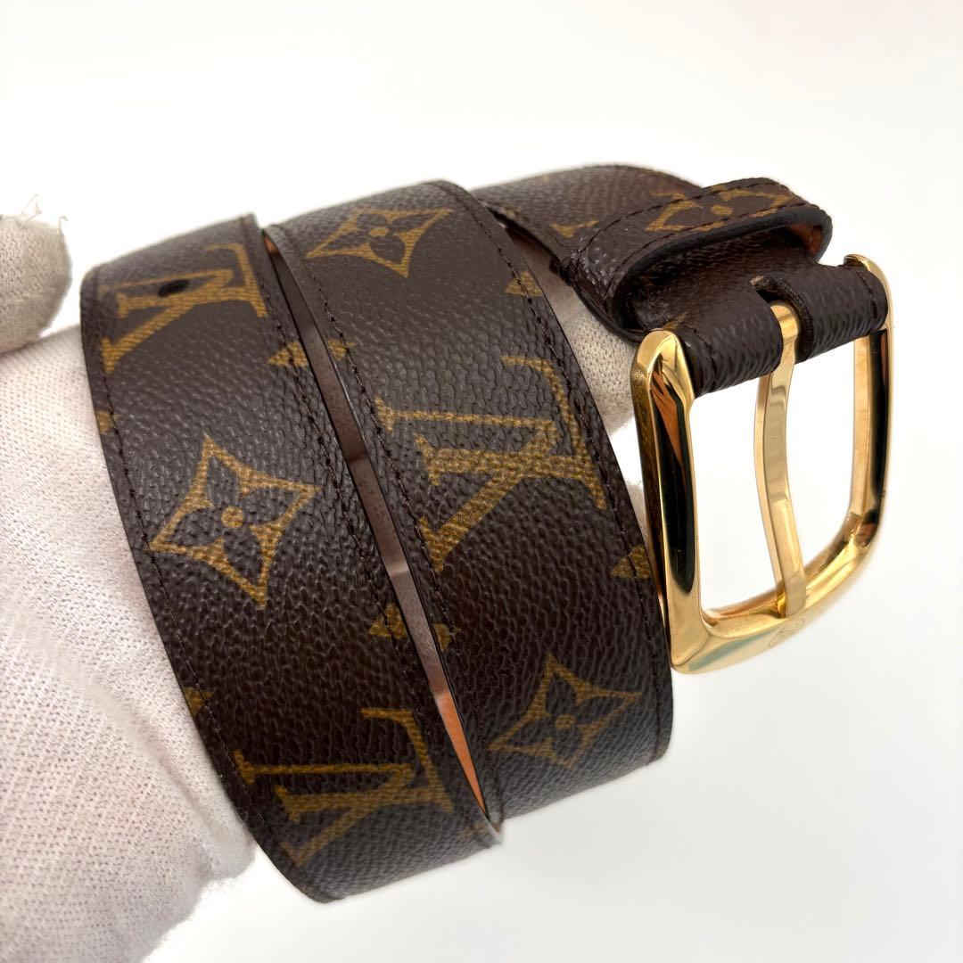 美品 ルイヴィトン ベルト モノグラム サンチュール 3cm×97cm ロゴ