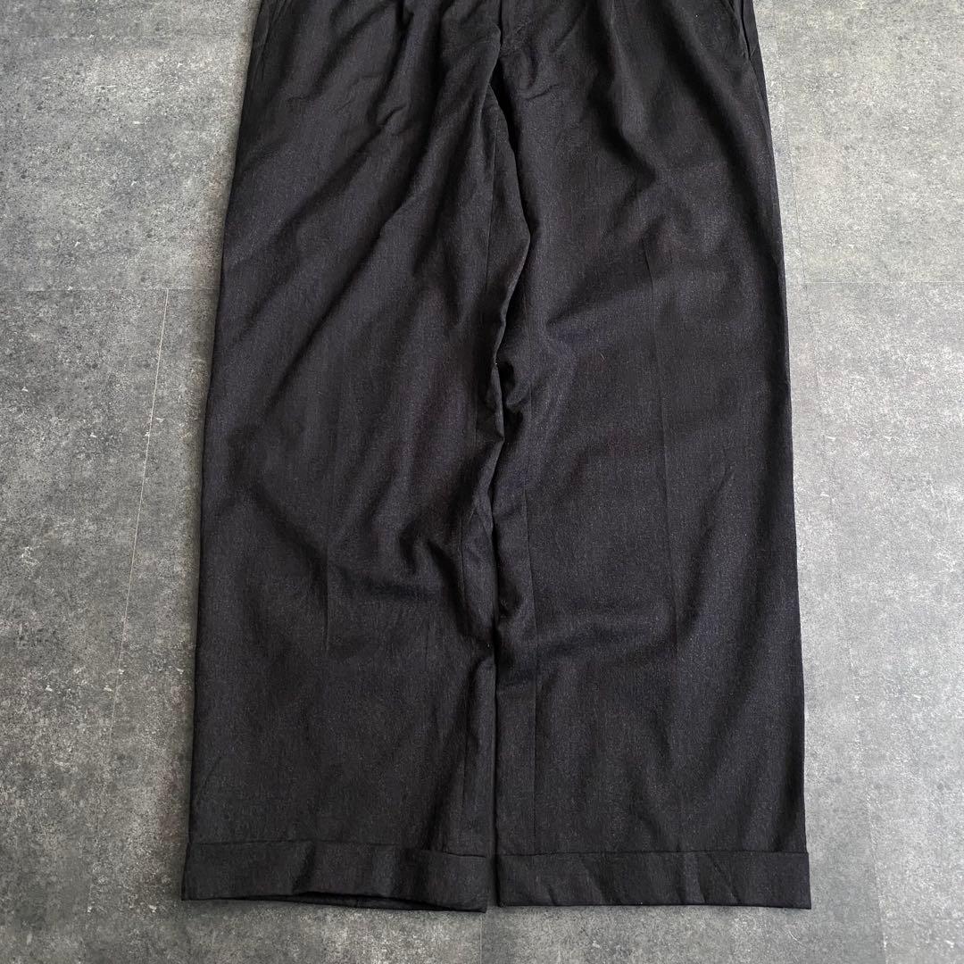 90s ツータックワイドスラックス ダークグレー