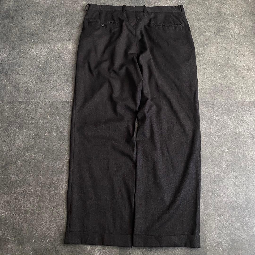 90s ツータックワイドスラックス ダークグレー