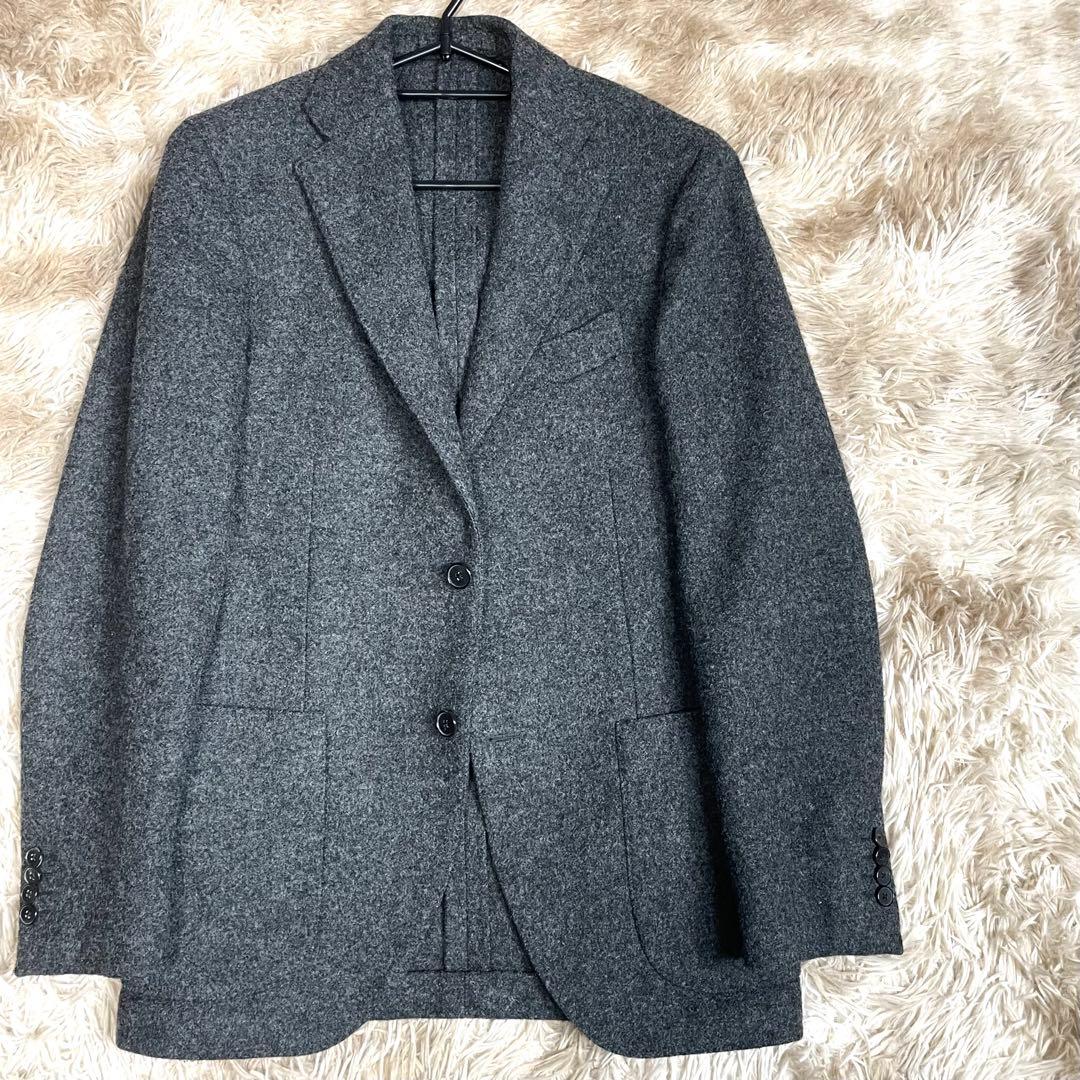 美品　ラルディーニ　テーラードジャケット　メルトンウール　メンズ　LARDINI