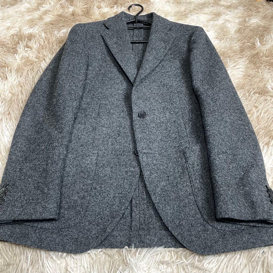 美品　ラルディーニ　テーラードジャケット　メルトンウール　メンズ　LARDINI