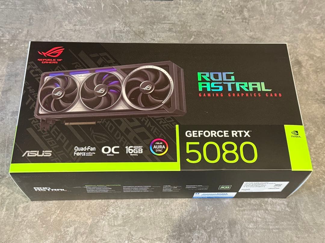 ASUS ROG ASTRAL GeForce RTX 5080 ROP欠けなし