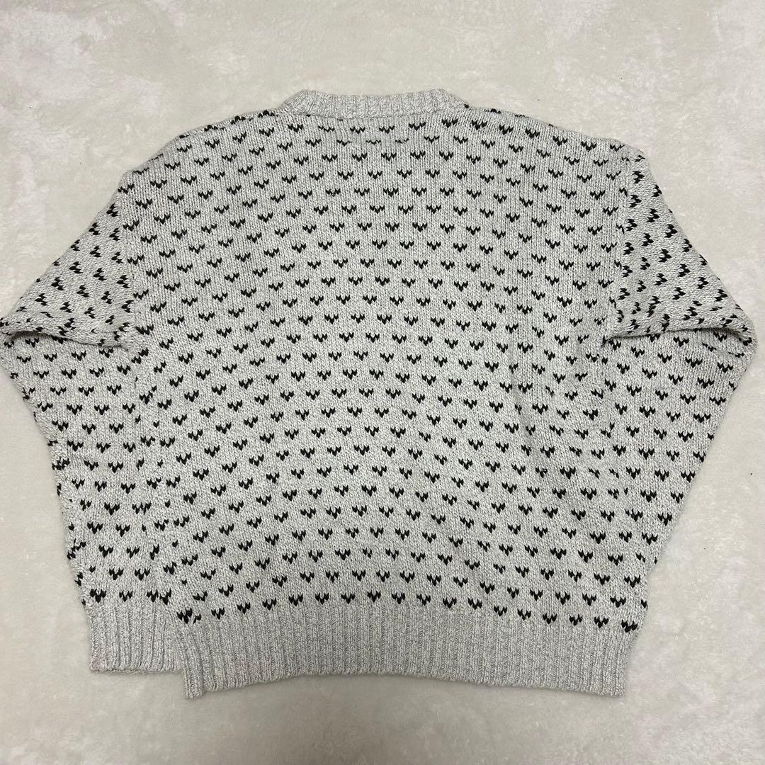 80s Eddie Bauer バーズアイ　コットンニットセーター