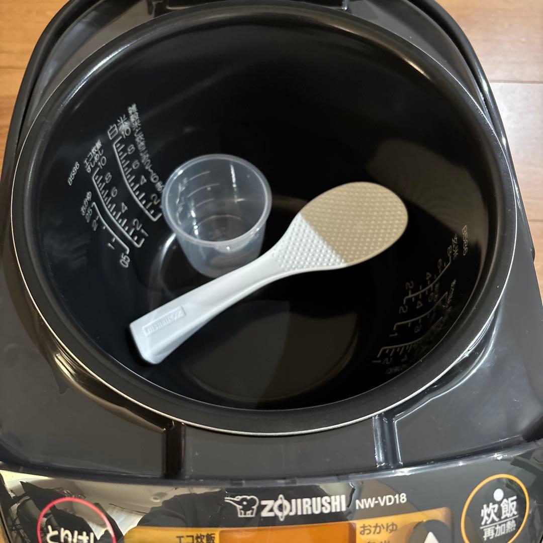 象印 NW-VD18 炊飯器 黒　一升炊き