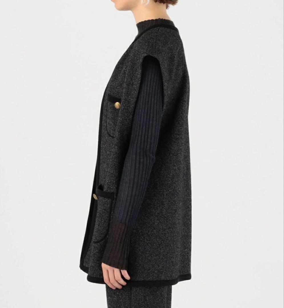 美品！DES PRES ヘリンボーンバックフロントオープンジレ トゥモローランド