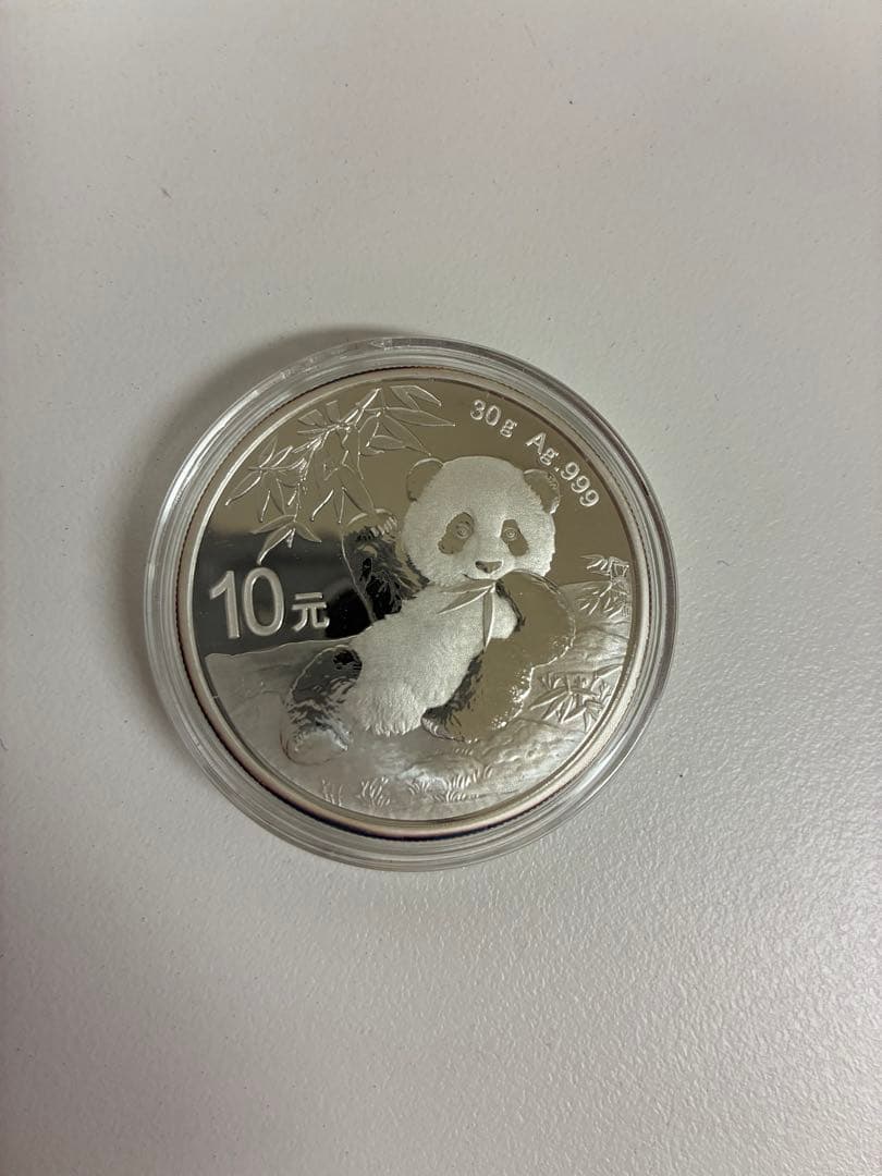 2020年　中国　パンダメダル10元 （クリアケース付き）