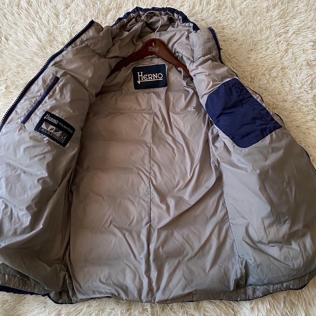 【希少◦2XL✨】HERNO ポーラテック ダウンジャケット ネイビー 52