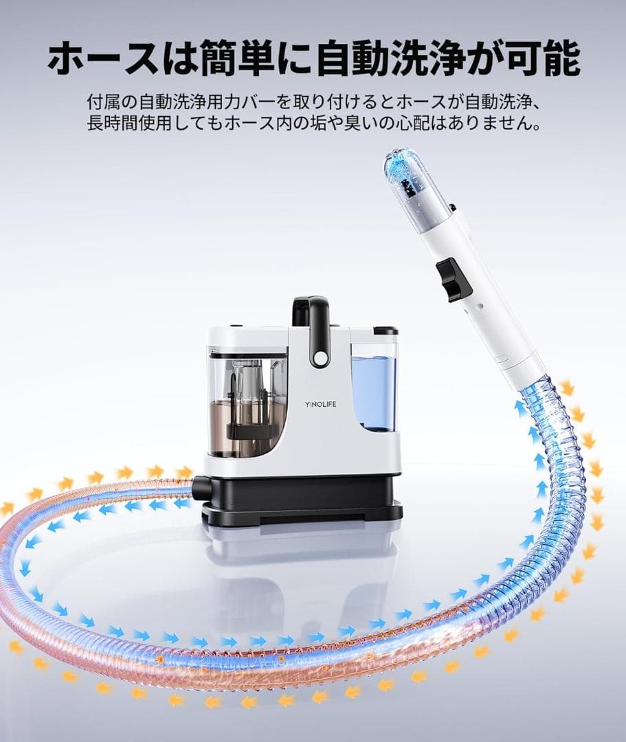 カーペットクリーナー 18000Pa超強吸引力 小型 軽量 操作簡単 大容量