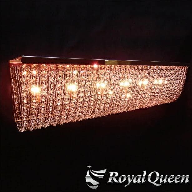 0621 ゴールドメッキ 豪華 ナイアガラ シャンデリア 幅約1000mm 照明