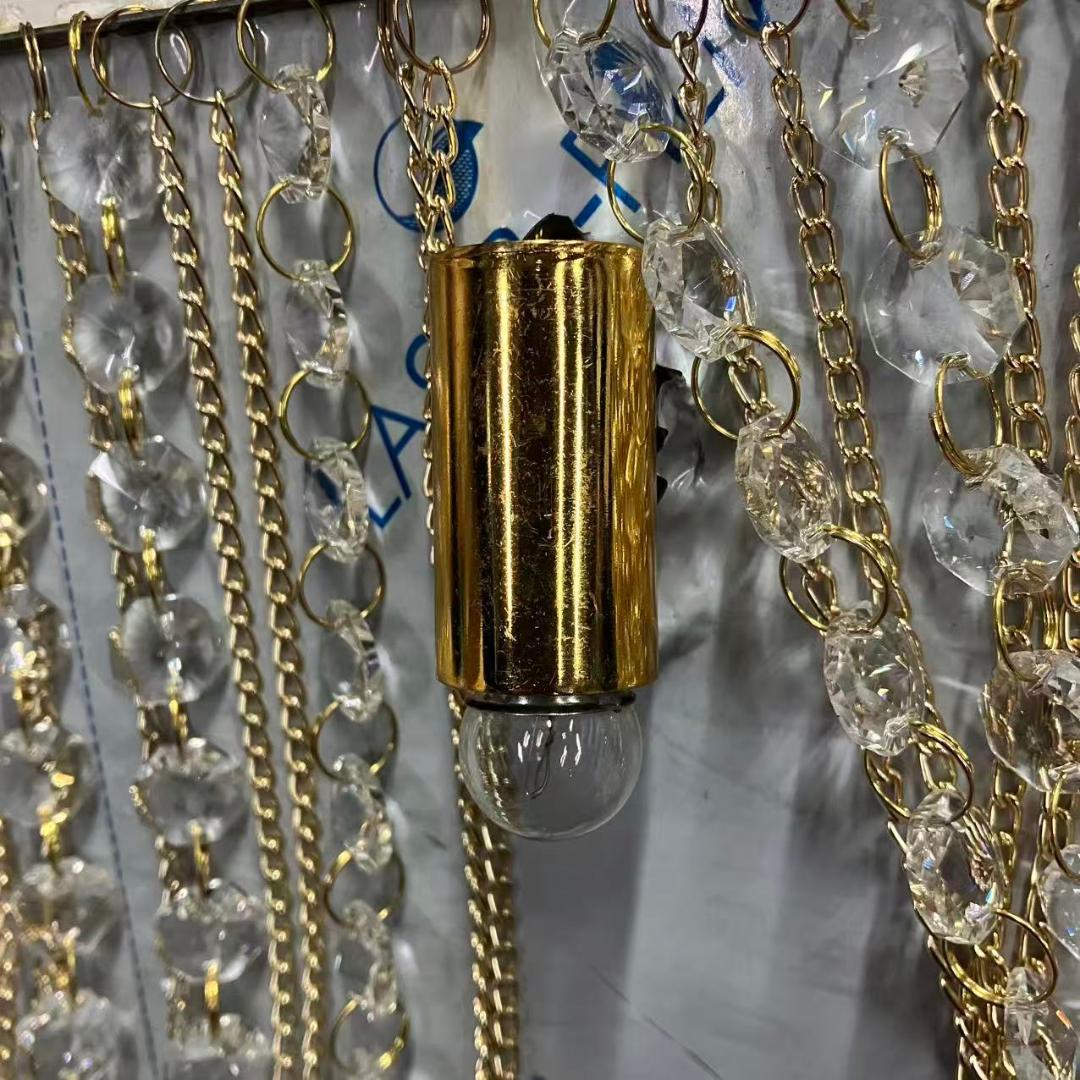 0621 ゴールドメッキ 豪華 ナイアガラ シャンデリア 幅約1000mm 照明