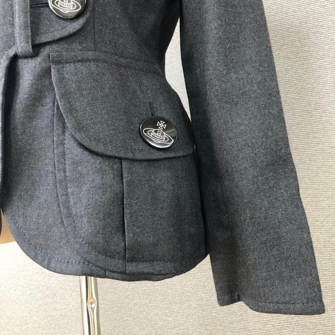 【美品】ヴィヴィアンウエストウッド　ウール ラブジャッケット 2 グレー