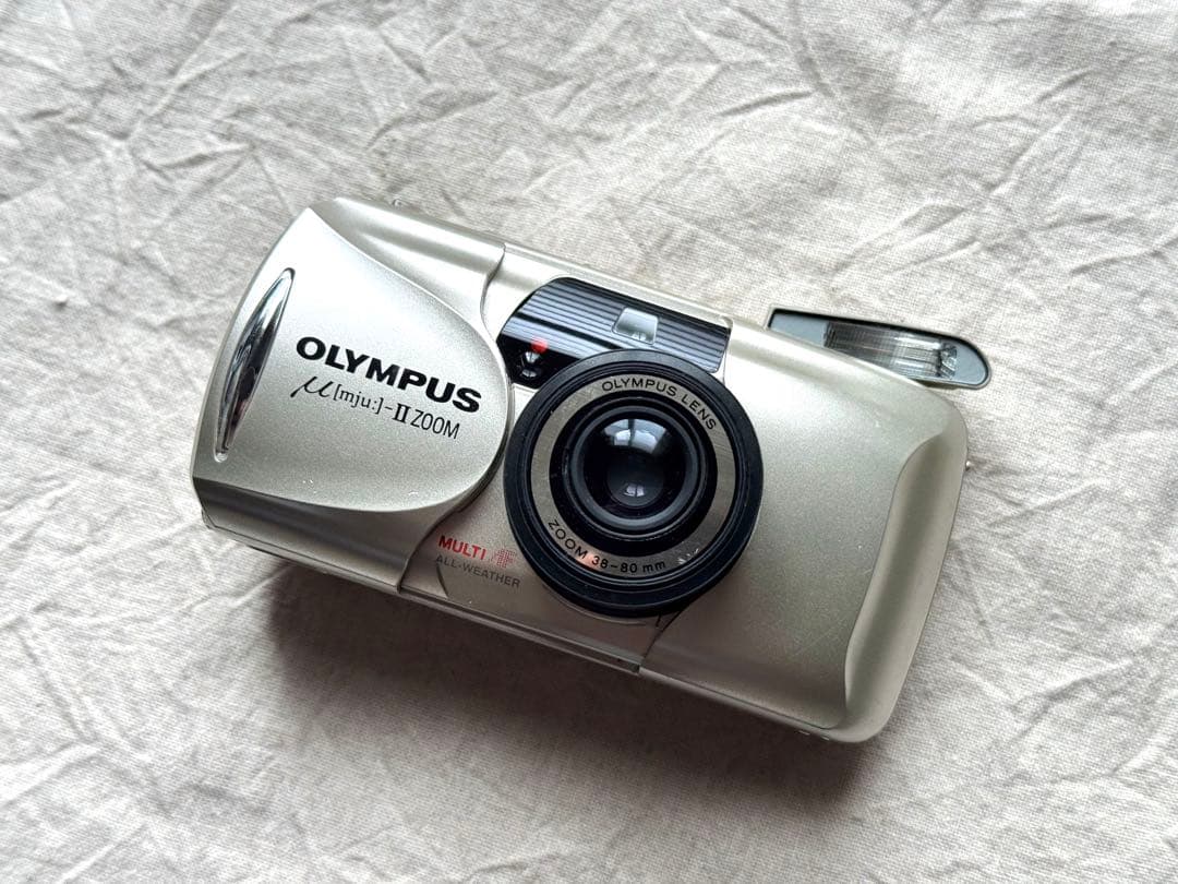 ⌘完動品！ 作例あり 電池付き！ OLYMPUS μⅡ ZOOM⌘