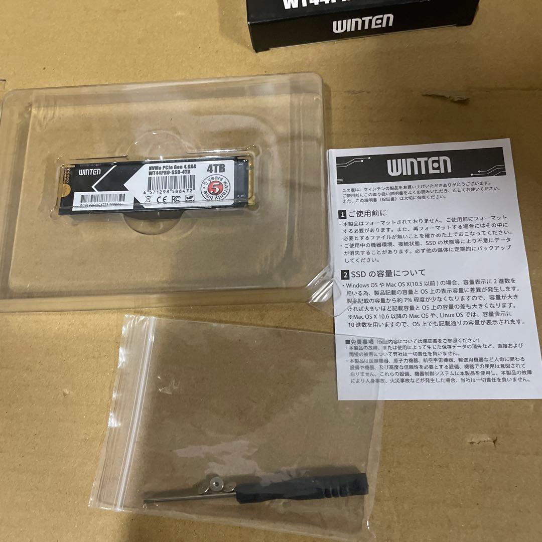 WINTEN 内蔵 SSD 4TB NVMe WT44PRO-SSD-4TB