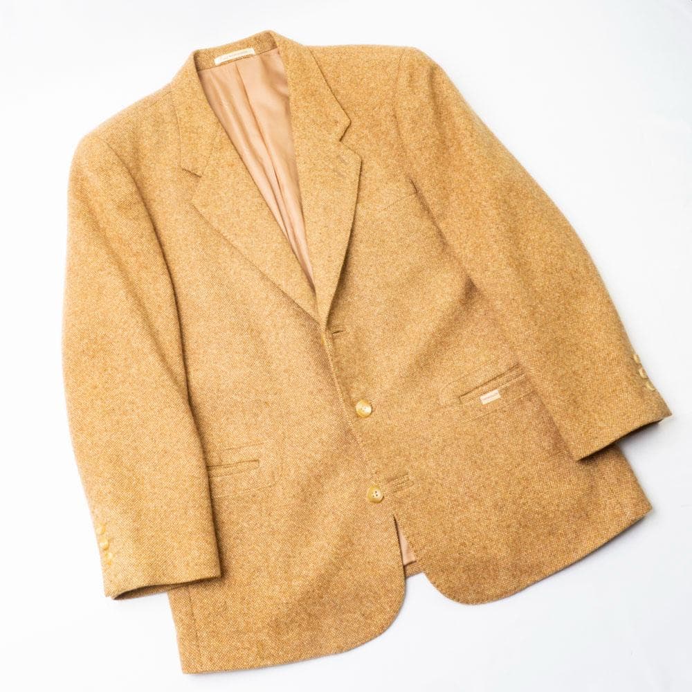 ピュアカシミヤ『Papas』ジャケット 46M パパス メンズ 管理10140