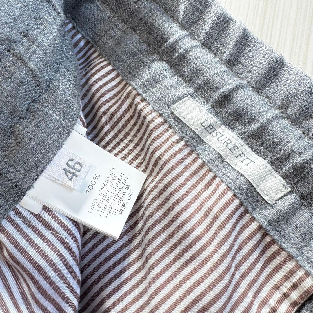 P89★美品★22SS★極上リネン100% ドローコードパンツ ブルネロクチネリ