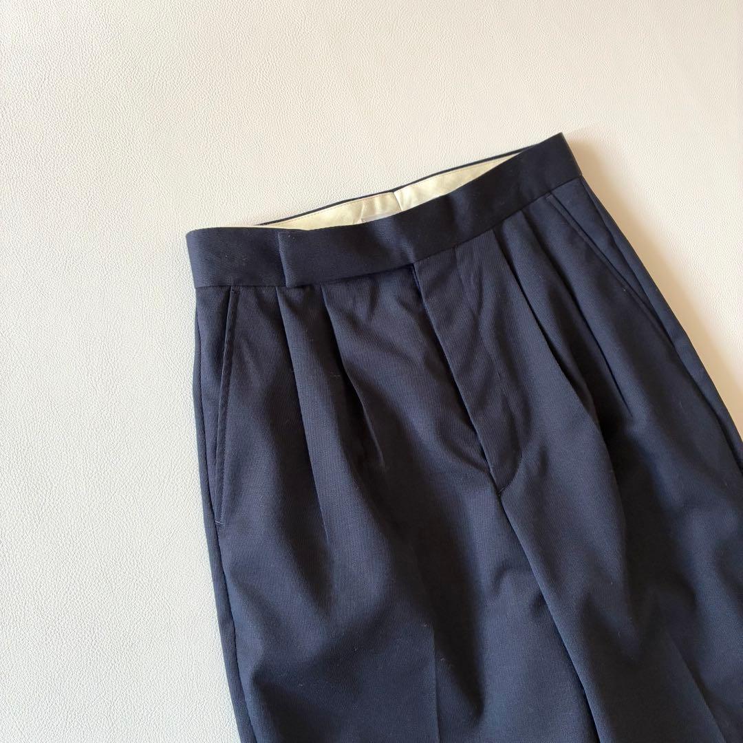 未使用タグ付き✨トラディショナルウェザーウェア　ツータックテーパードパンツ　濃紺