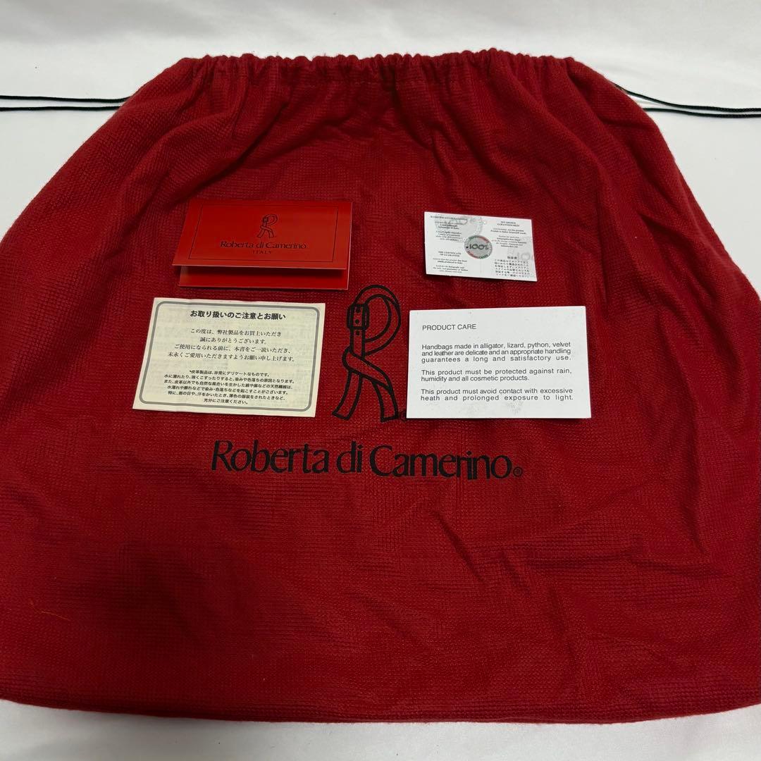 正規品 希少 ロベルタディカメリーノ バゴンギ ハンドバック キャンバス 牛革
