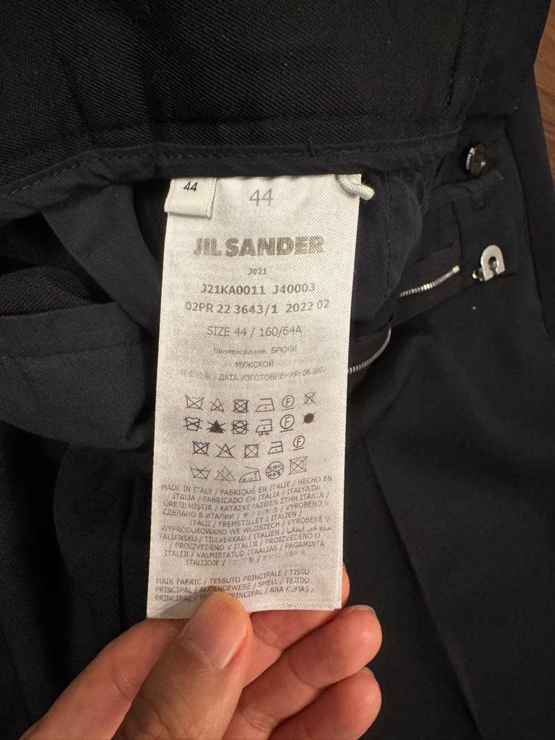 JIL SANDER ブラック スラックス パンツ44