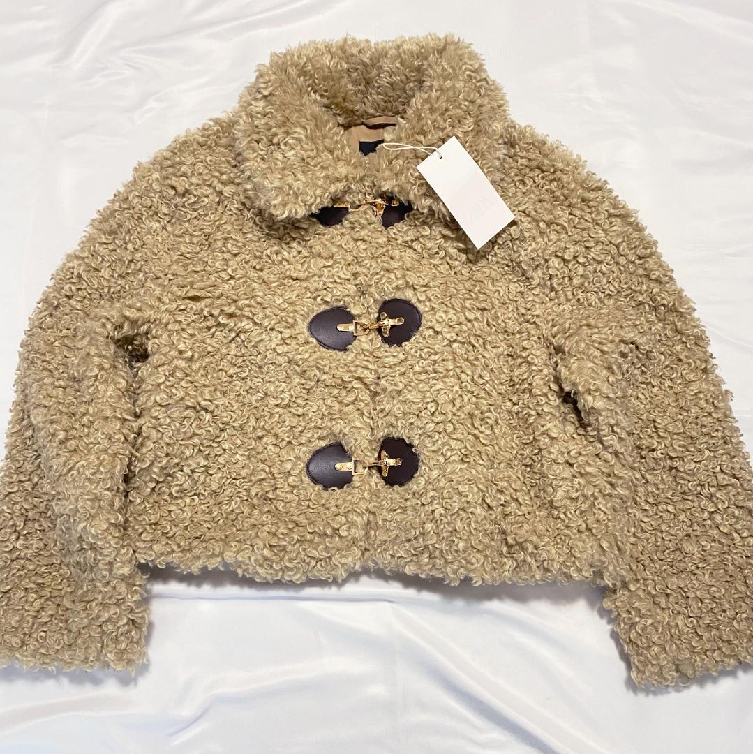 【完売品】 ZARA トグルボタン フェイクファージャケット L