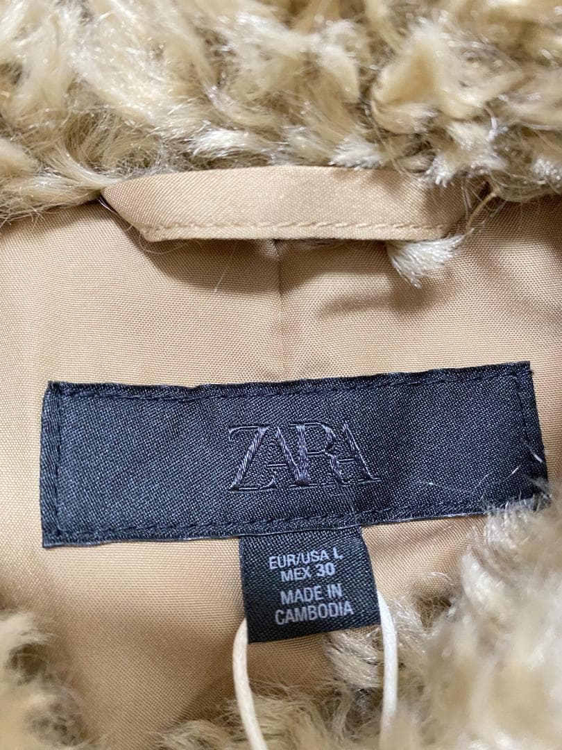 【完売品】 ZARA トグルボタン フェイクファージャケット L