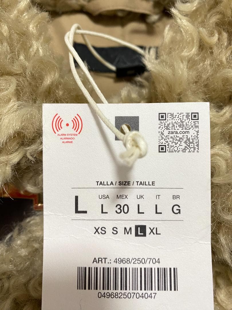 【完売品】 ZARA トグルボタン フェイクファージャケット L