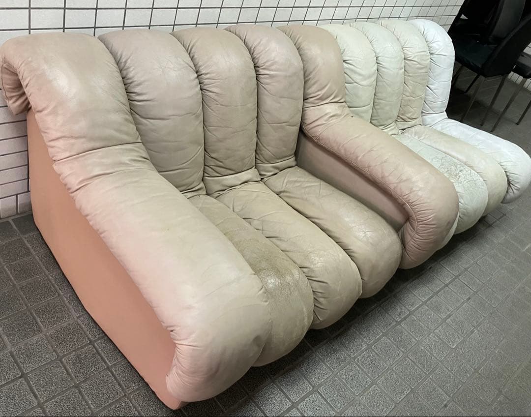 ①最高級 mobilia製 スネークソファ9連セットデセデ de sede