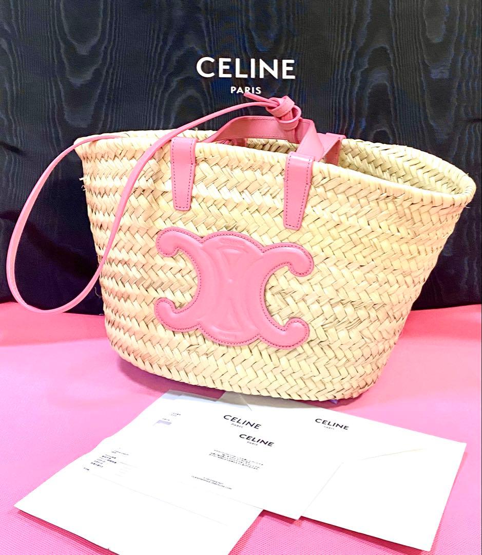 専用です。 CELINE ティーントリオンフパニエ ラフィア＆カーフスキン
