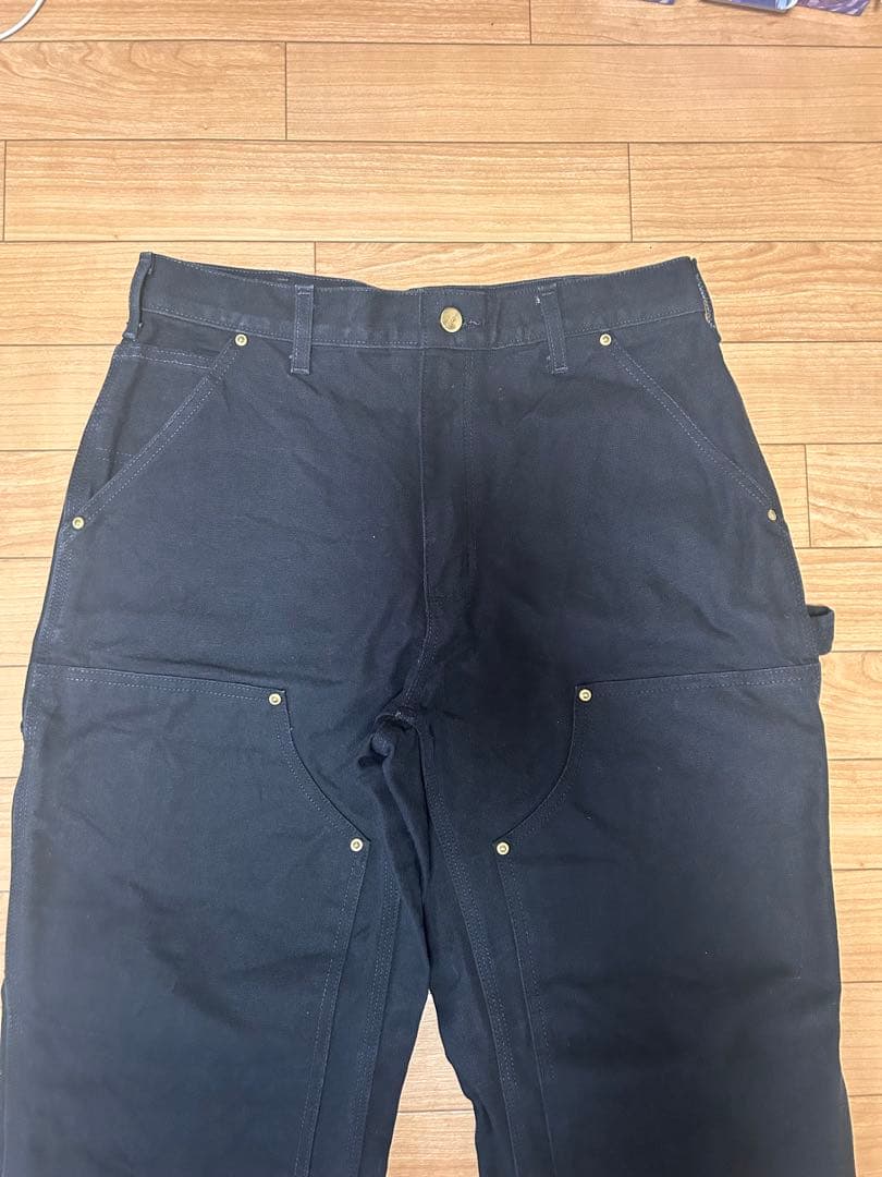w32×L30carhartt カーハート ダブルニー　BLk