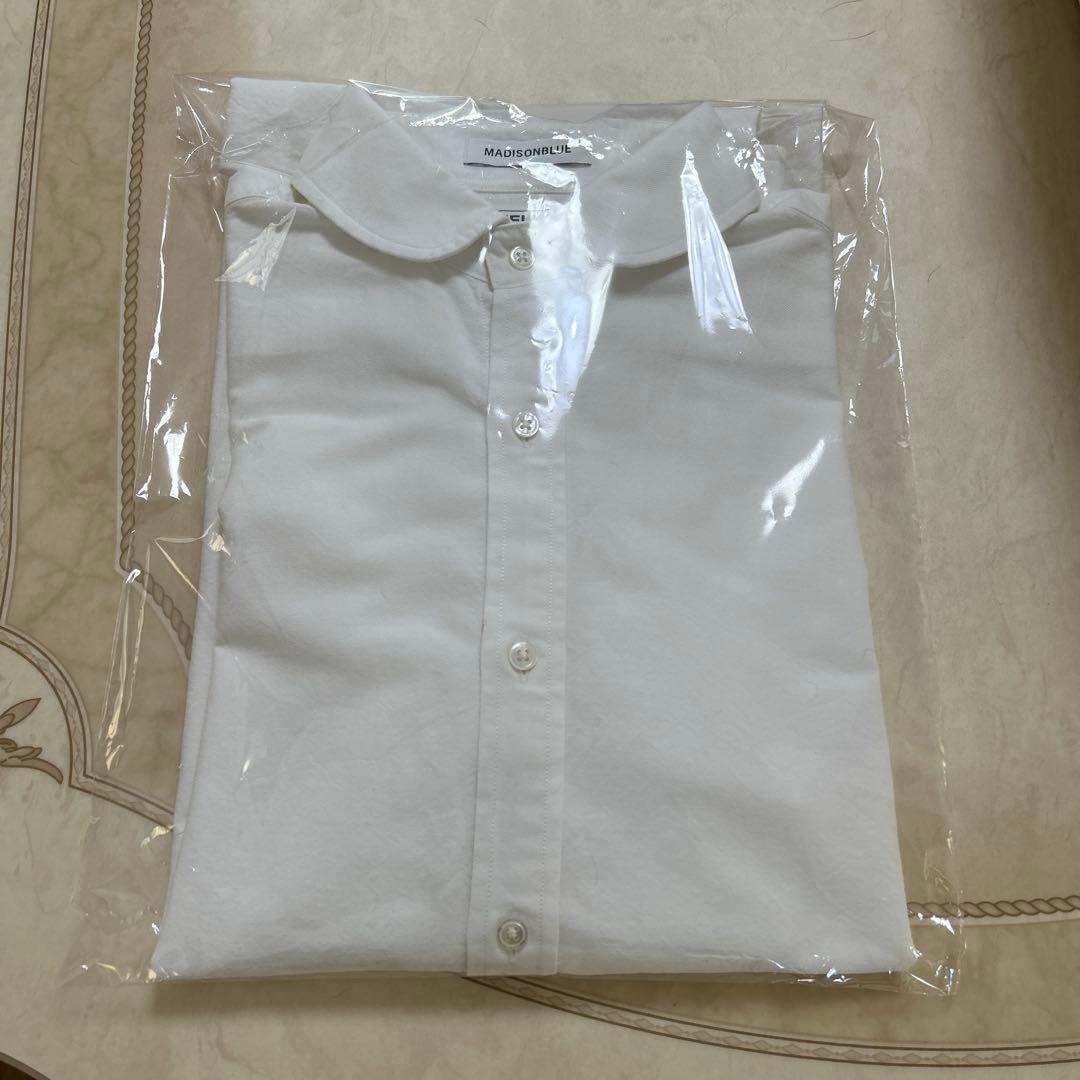 MADISONBLUE ホワイト長袖シャツ 03サイズ　丸襟