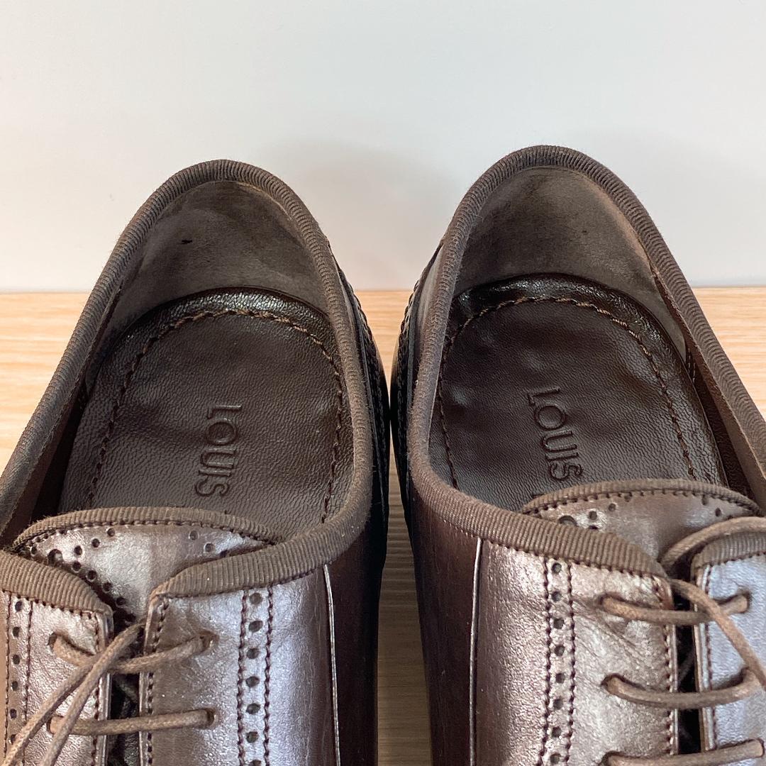 ルイヴィトン ビジネスシューズ 革靴 パンチング モノグラム ブラウン 25㎝