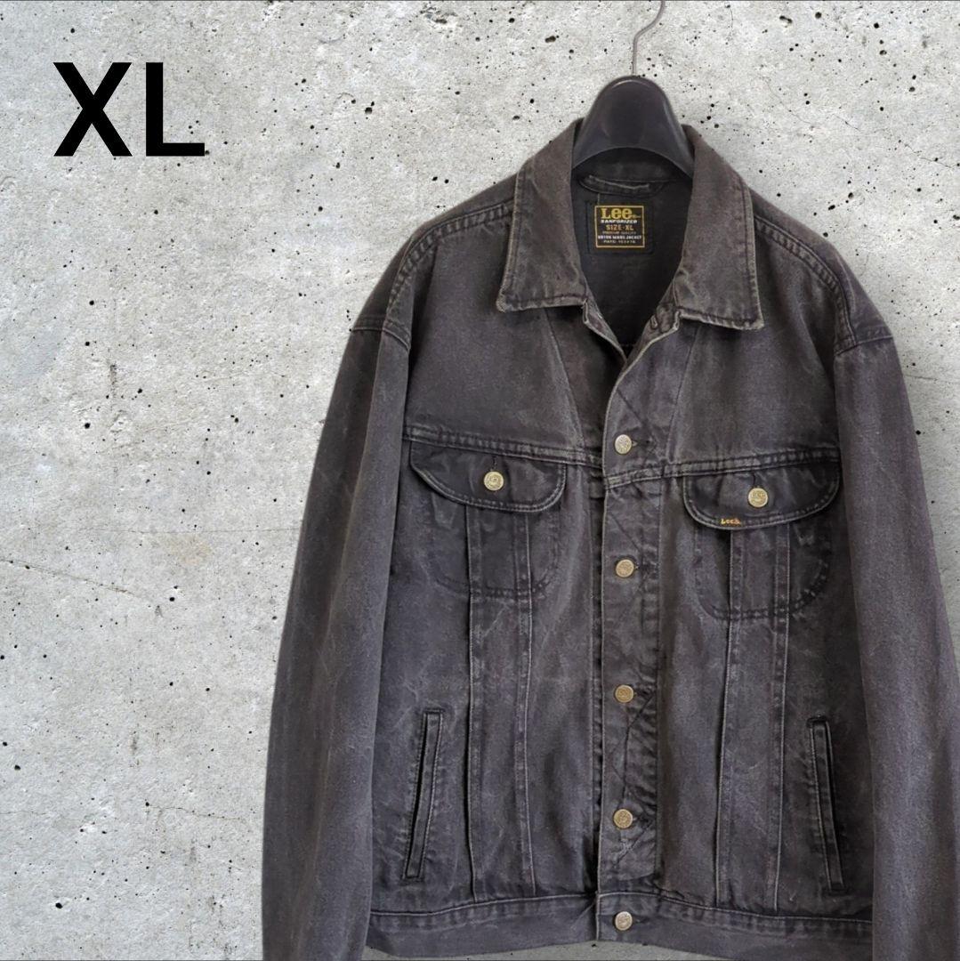 極上フェード　Lee リー　ブラック デニムジャケット XL　墨黒