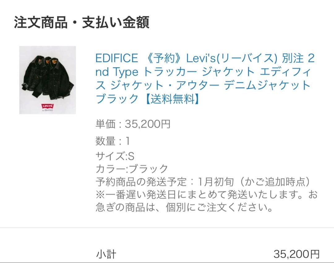 EDIFICE × Levi's 2nd Type トラッカー 襟レザーS