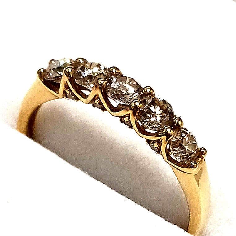 K18金YG、ブラウンダイヤ、1.0ctリング、２２号、刻印有ます！