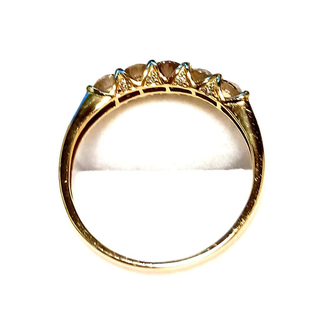 K18金YG、ブラウンダイヤ、1.0ctリング、２２号、刻印有ます！