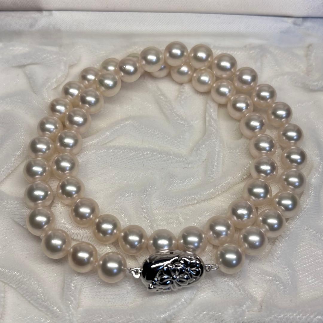 大珠 アコヤ あこや真珠 本真珠 パールネックレス 照り最強 8〜8.5mm