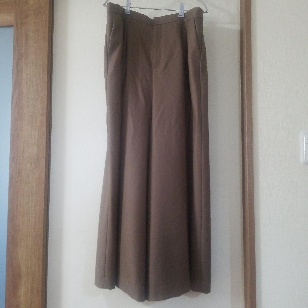 アンタイトル　ベージュブラウン 　ガウチョパンツ ワイドレッグ