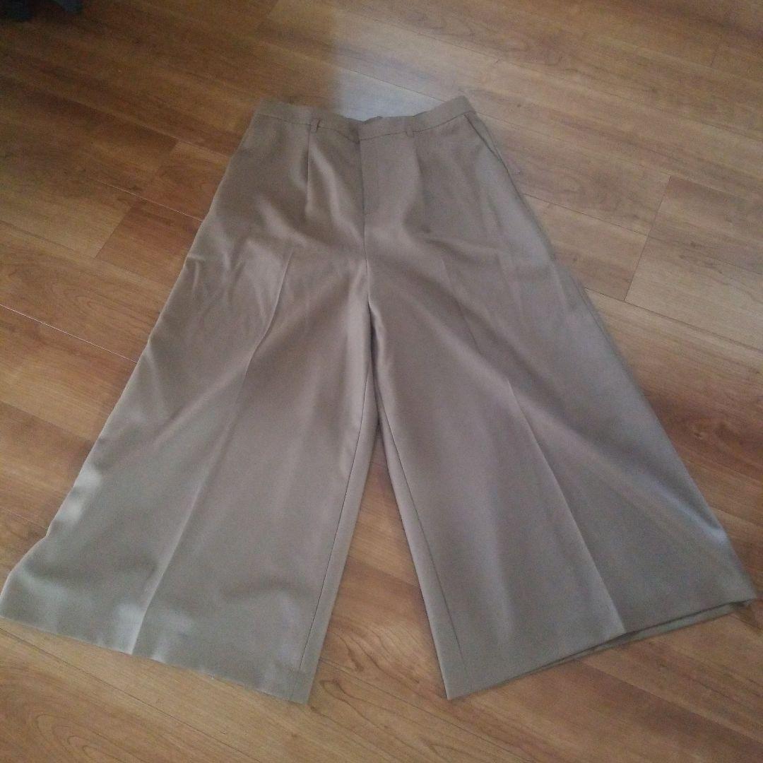 アンタイトル　ベージュブラウン 　ガウチョパンツ ワイドレッグ