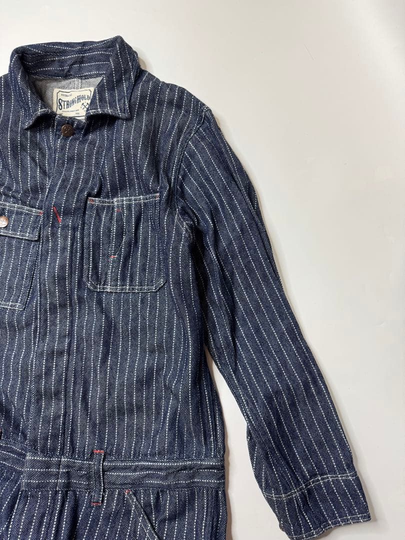 STRONGHOLD ウォバッシュ　ストライプ　オーバーオール　ツナギ　38
