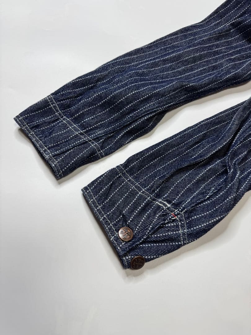 STRONGHOLD ウォバッシュ　ストライプ　オーバーオール　ツナギ　38