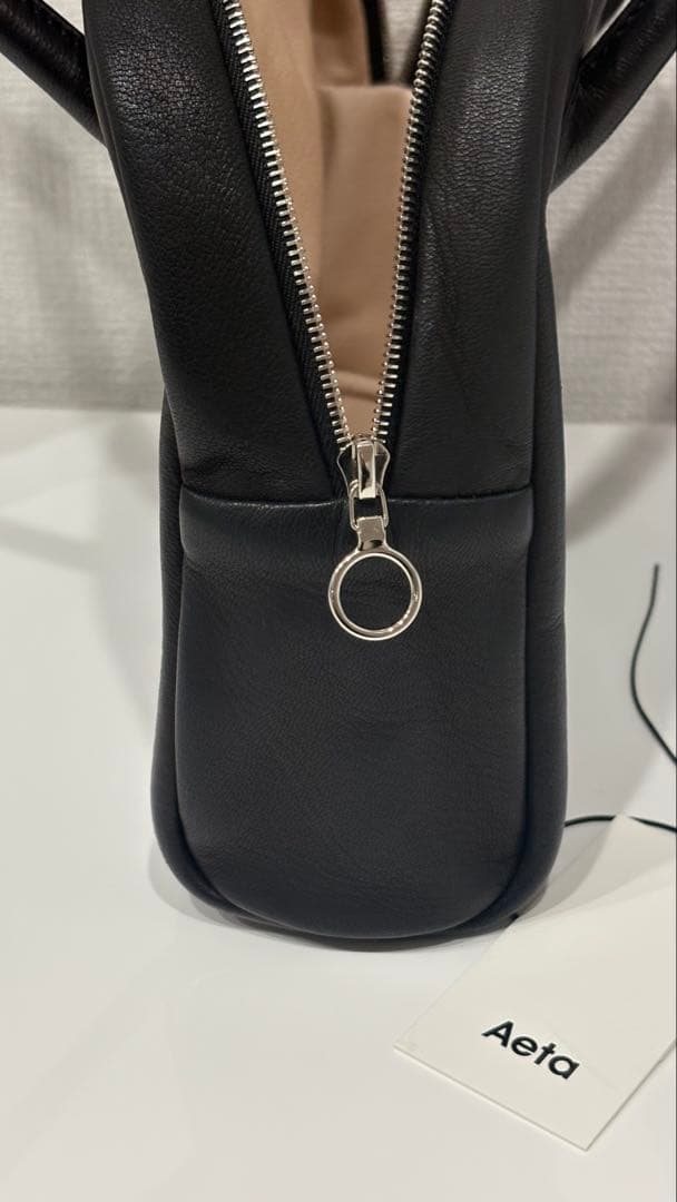 Aeta DA25 ボストンバッグ S 黒 レザーハンドバッグ 保存袋付き