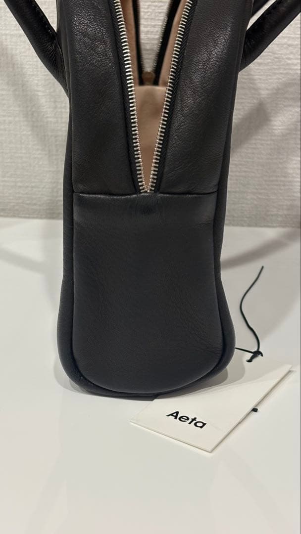 Aeta DA25 ボストンバッグ S 黒 レザーハンドバッグ 保存袋付き