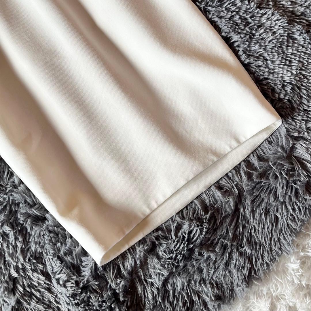 極美品✨ ヨーコチャン パールドレス 膝丈ワンピース フォーマル ホワイト