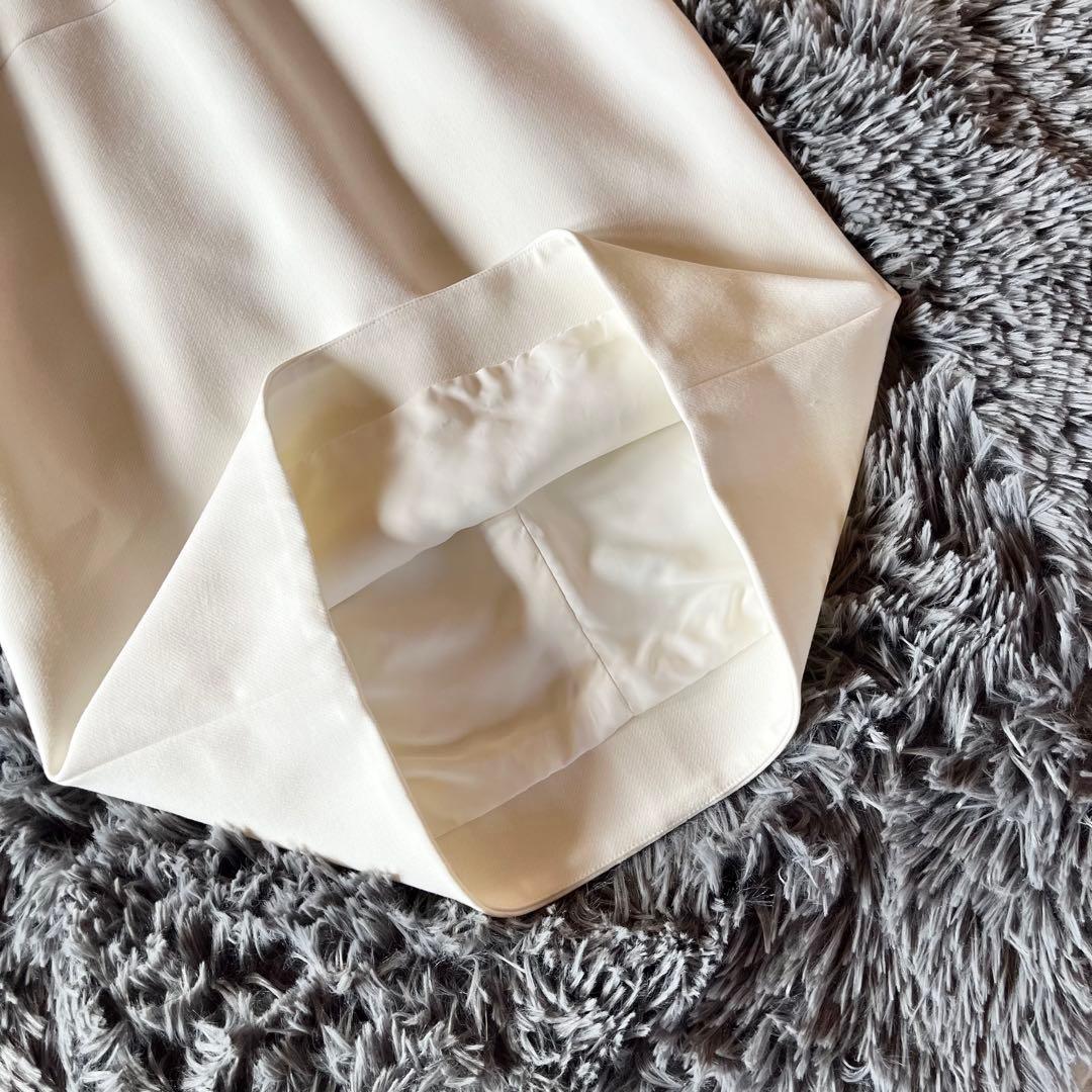 極美品✨ ヨーコチャン パールドレス 膝丈ワンピース フォーマル ホワイト