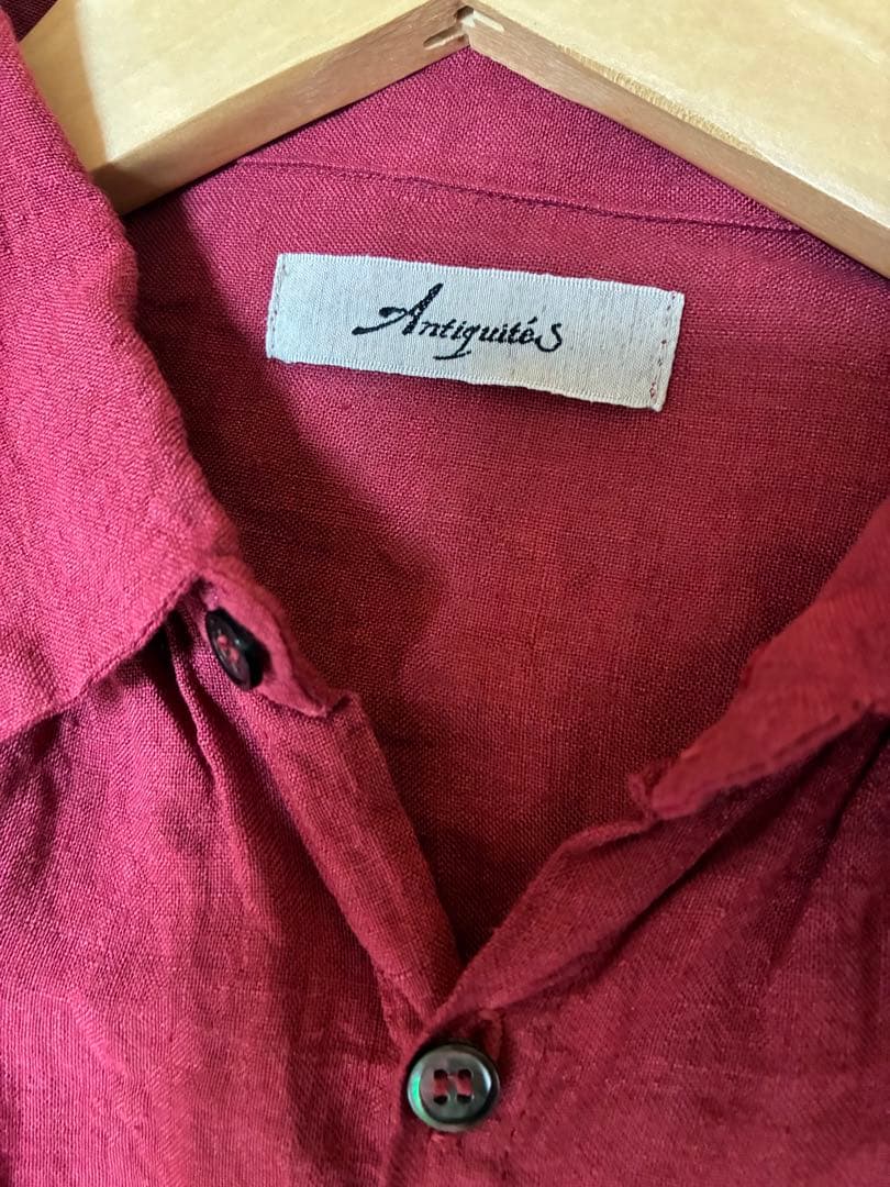 iCHi Antiquites(イチアンティークス)リネンワンピース　レッド