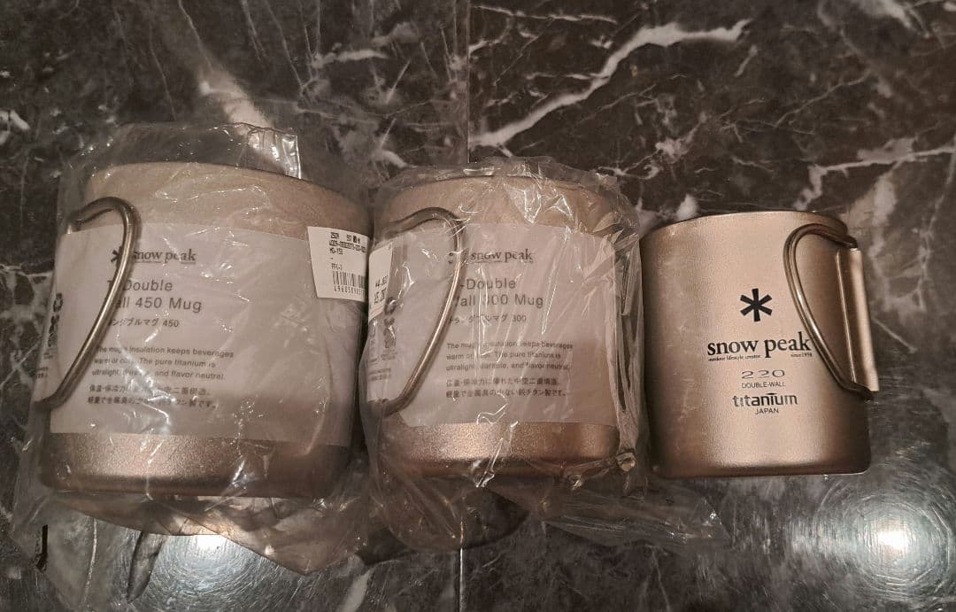 スノーピーク　チタンダブルマグ　3種類セット