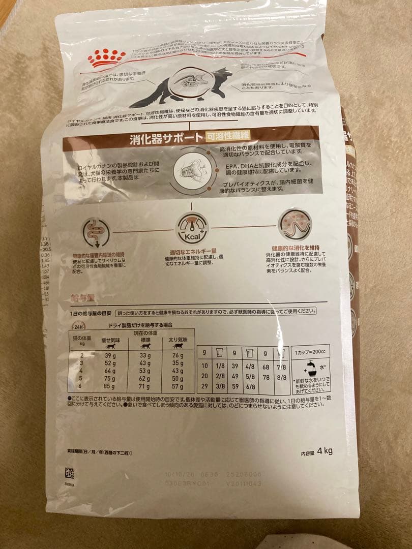  CANIN 【猫】消化器サポート 可溶性繊維　4kg ×1袋