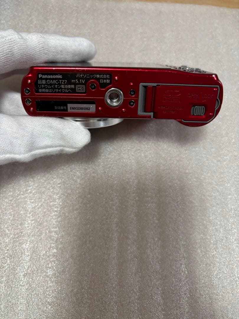 オールドコンデジ Panasonic LUMIX DMC-TZ7 レッド 動作◯